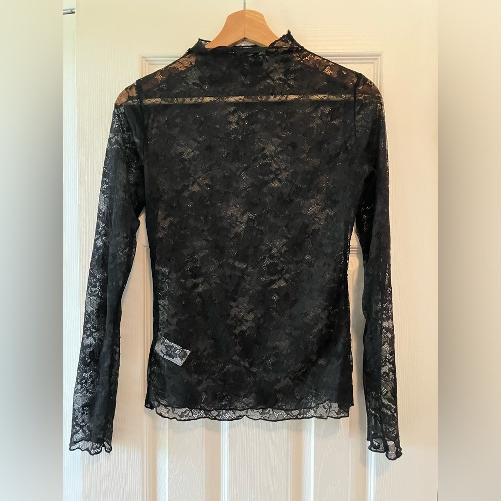 Floral mesh long sleeve